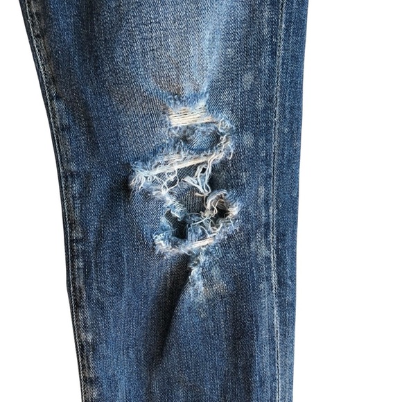 COH the Rocket High Rise Skinny Sz 24 Distressed Blue Jeans with Holes Worn Look - Picture 8 of 16